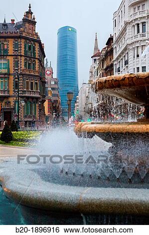 Moyua Square, Bilbao, Bizkaia, Basque Country, Spain. View Large Photo Image Stock Photograph - Moyua Square, Bilbao, Bizkaia, Basque Country, Spain.. Fotosearch