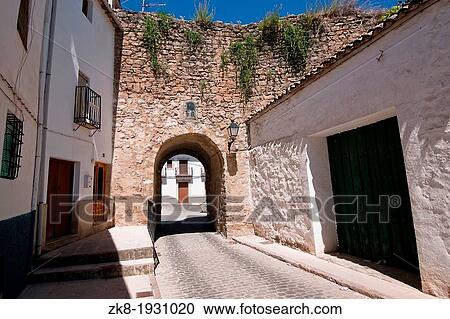 Stock Image - Mudejar door in Sabiote, Jaen province, Spain. Fotosearch