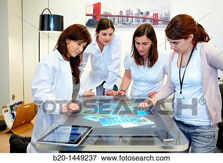 Stock Photo - Multi-touch interaction, Health and Biomedical applications, Vicomtech-IK4 Visual Interaction and Communication Technologies Centre. Fotosearch