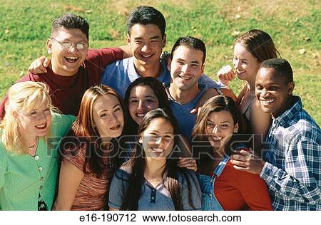 Multiethnic group of college students View Large Photo Image Stock Image - Multiethnic group of college students. Fotosearch