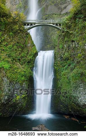 Multnomah Falls, one of the most well known scenic attractions in Oregon and the Pacific Northwest, Columbia River Gorge National Scenic Area Oregon View Large Photo Image Stock Image - Multnomah Falls, one of the most well known scenic attractions in Oregon and the Pacific Northwest, Columbia River Gorge National Scenic Area Oregon. Fotosearch