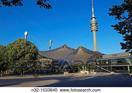 Stock Image - Munich, Olympiapark, Olympia Park, Olympic Park, Bavaria, Germany, Europe.. Fotosearch
