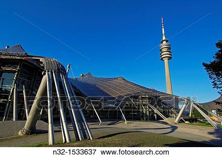 Stock Photo - Munich, Olympiapark, Olympia Park, Olympic Park, Bavaria, Germany, Europe.. Fotosearch