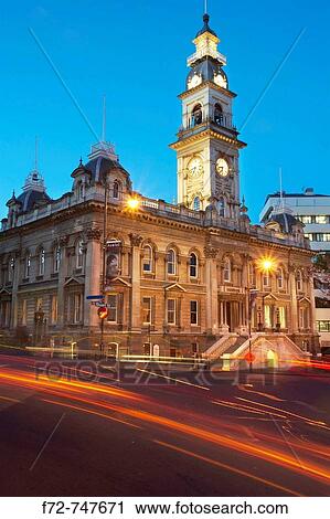 Municipal Chambers Clock Tower, Octagon, Dunedin, South Island, New Zealand, View Large Photo Image Stock Image - Municipal Chambers Clock Tower, Octagon, Dunedin, South Island, New Zealand,. Fotosearch