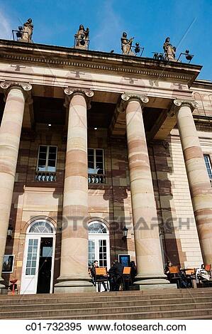 Stock Photography - Municipal theatre? Opera National du Rhin?, fa? ade and columns built by Jean-Nicolas in 1821, Strasbourg, Alsace, France. Fotosearch