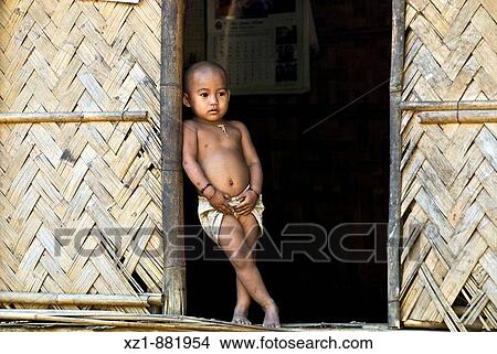 Murong child in a village, Bandarban District, Bangladesh View Large Photo Image Picture - Murong child in a village, Bandarban District, Bangladesh. Fotosearch