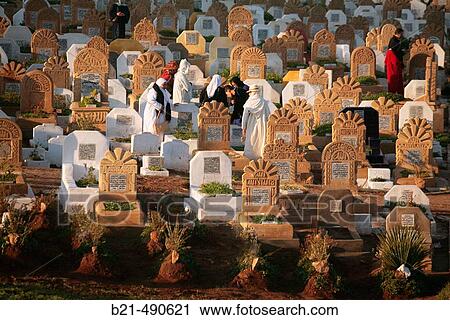 Muslim graveyard at Rabat. Morocco. View Large Photo Image Stock Image - Muslim graveyard at Rabat. Morocco.. Fotosearch
