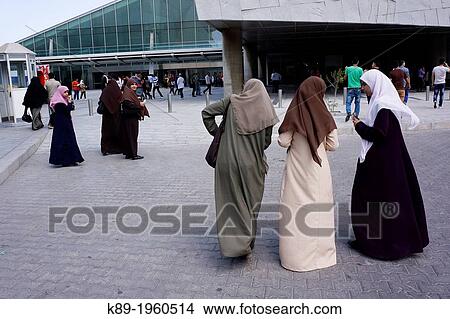 Picture - Muslims Students. Alexandria Library. Alexandria. Egypt.. Fotosearch