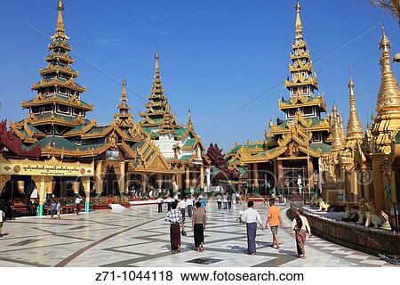 Myanmar, Burma, Yangon, Rangoon, Shwedagon Pagoda, View Large Photo Image Stock Photo - Myanmar, Burma, Yangon, Rangoon, Shwedagon Pagoda,. Fotosearch