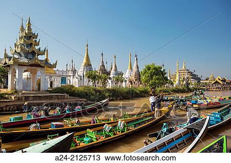 Myanmar, Inle Lake, Iwama City,. View Large Photo Image Stock Image - Myanmar, Inle Lake, Iwama City,.. Fotosearch