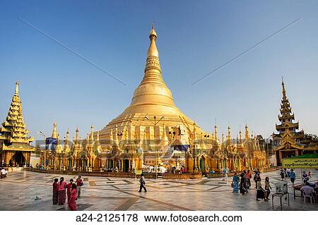 Myanmar, Yangon City, Shwedagon Pagoda,. View Large Photo Image Stock Photo - Myanmar, Yangon City, Shwedagon Pagoda,.. Fotosearch