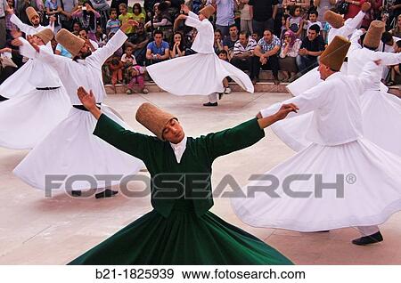 Mystic dance performed within the Sama worship ceremony by the Sufi Dervishes, Konya, Anatolia, Turkey View Large Photo Image Stock Photo - Mystic dance performed within the Sama worship ceremony by the Sufi Dervishes, Konya, Anatolia, Turkey. Fotosearch