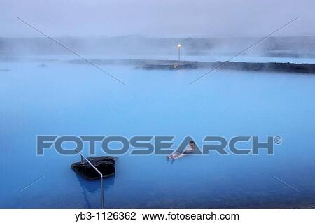 Stock Image - Myvatn Nature Baths, Myvatn, Iceland. Fotosearch