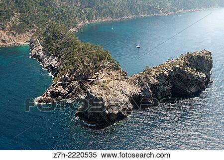 Stock Photography - Na Foradada, Mallorca aerial view.. Fotosearch