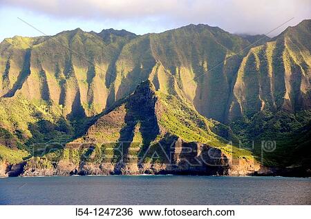 Na Pali Coast Kauai Hawaii Pacific Ocean View Large Photo Image Stock Photograph - Na Pali Coast Kauai Hawaii Pacific Ocean. Fotosearch