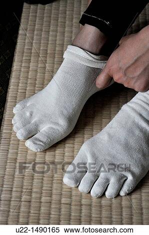 Stock Photography - Naha (Japan): five-fingers socks. Fotosearch