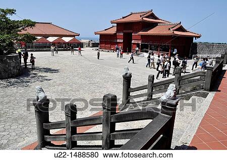 Stock Image - Naha (Japan): the Shuri Castle. Fotosearch