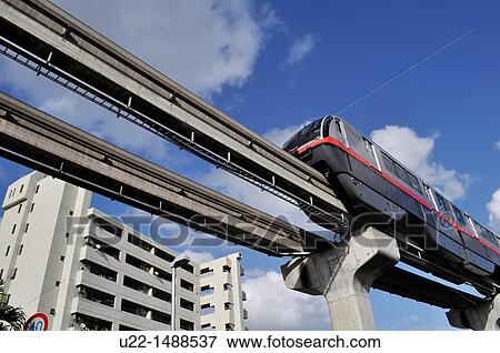 Naha (Japan): the Urban Monorail-Yui Rail View Large Photo Image Stock Photo - Naha (Japan): the Urban Monorail-Yui Rail. Fotosearch
