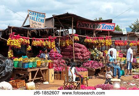Nairobi Kenya Africa Salama suburb friut stand colorful messy by road View Large Photo Image Stock Photo - Nairobi Kenya Africa Salama suburb friut stand colorful messy by road. Fotosearch