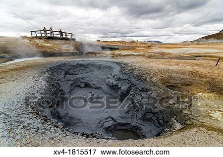 Stock Photo - Namafjall hot springs area. Mivatn, Iceland. Fotosearch