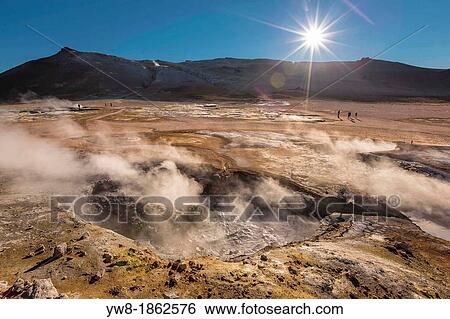 Namaskard-Geothermal Volcanic area, Northern Iceland The Namaskard Volcanic area is characterized by boiling mud-bogs and solfatoras View Large Photo Image Stock Photograph - Namaskard-Geothermal Volcanic area, Northern Iceland The Namaskard Volcanic area is characterized by boiling mud-bogs and solfatoras. Fotosearch