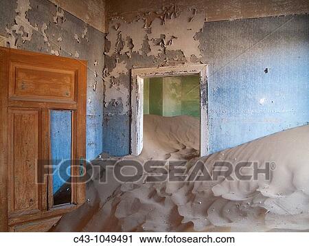 Namibia - At Kolmanskop, the abandoned ghost town of the diamond days of the early 1900 and of German origin Inside the restricted Diamond Area east of the coastal town of L? deritz View Large Photo Image Stock Image - Namibia - At Kolmanskop, the abandoned ghost town of the diamond days of the early 1900 and of German origin Inside the restricted Diamond Area east of the coastal town of L? deritz. Fotosearch