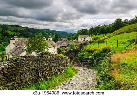 Nanny Lane at Troutbeck in the Lake District, near Windermere, Cumbria, England. View Large Photo Image Stock Photograph - Nanny Lane at Troutbeck in the Lake District, near Windermere, Cumbria, England.. Fotosearch