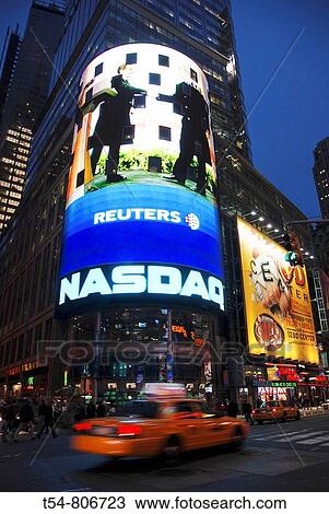 Stock Image - Nasdaq on Time Square. Fotosearch