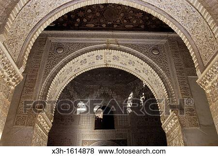 Nasrid palace, Alhambra, Granada, Andalusia, Spain, Europe View Large Photo Image Stock Photo - Nasrid palace, Alhambra, Granada, Andalusia, Spain, Europe. Fotosearch
