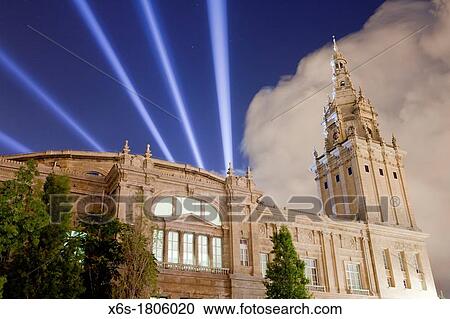Stock Image - National palace at Montjuic, Barcelona, Spain. Fotosearch