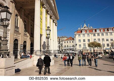 National Theatre D. Maria II, Rossio Square, Lisbon, Portugal View Large Photo Image Stock Photography - National Theatre D. Maria II, Rossio Square, Lisbon, Portugal. Fotosearch
