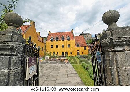 Stock Image - National Trust for Scotland owned Culross Palace and gardens in the Royal Burgh of Culross Fife Scotland. Fotosearch