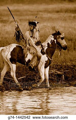 Native American Riding on Horseback Re-enactment Model Released View Large Photo Image Stock Image - Native American Riding on Horseback Re-enactment Model Released. Fotosearch