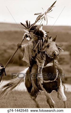 Native American Riding on Horseback Re-enactment Model Released View Large Photo Image Stock Photography - Native American Riding on Horseback Re-enactment Model Released. Fotosearch