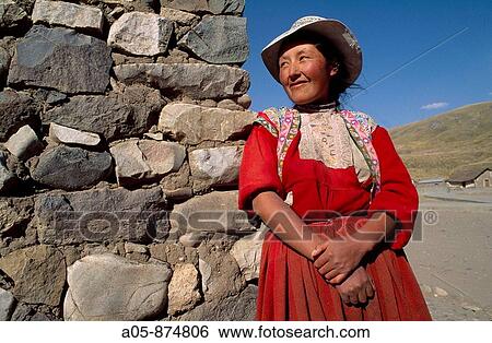 Native Collagua in Sibayo district, Arequipa region, Colca Valley, Peru View Large Photo Image Stock Photograph - Native Collagua in Sibayo district, Arequipa region, Colca Valley, Peru. Fotosearch