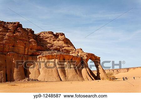 Stock Photo - Natural rock formation in the Akakus Mountains, Libya. Fotosearch