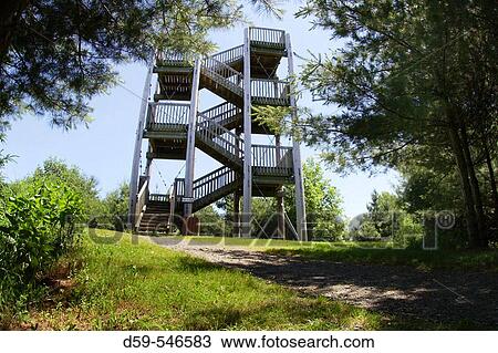 Nature observation tower, Quebec Canada View Large Photo Image Stock Image - Nature observation tower, Quebec Canada. Fotosearch