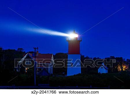 Nauset 灯台 夜で Eastham ケープコッド マサチューセッツ Usa 画像コレクション X2y Fotosearch