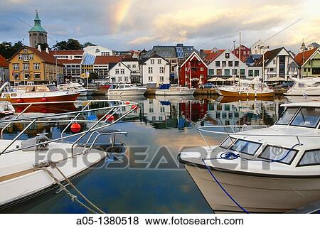 Naut dock at dusk Stavanger, Norway. View Large Photo Image Stock Photo - Naut dock at dusk Stavanger, Norway.. Fotosearch