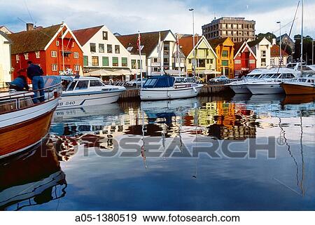 Naut dock at dusk Stavanger, NORWAY. View Large Photo Image Stock Photo - Naut dock at dusk Stavanger, NORWAY.. Fotosearch