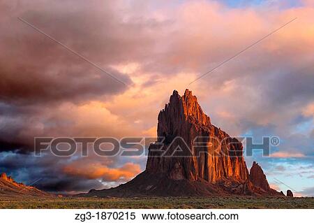 Navajo sacred site Tse Bi Dahi, Shiprock, New Mexico in dawn light, Shiprock, New Mexico, USA View Large Photo Image Stock Photography - Navajo sacred site Tse Bi Dahi, Shiprock, New Mexico in dawn light, Shiprock, New Mexico, USA. Fotosearch