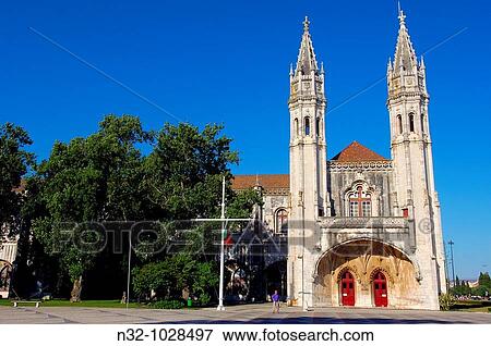 Stock Photo - Naval Museum. Monastery of the Hieronymites. Mosteiro dos Jeronimos. UNESCO World Heritage Site. Belem. Lisbon. Portugal.. Fotosearch