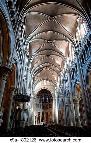 Nave of Notre Dame Cathedral Church, Lausanne, Switzerland, Europe View Large Photo Image Stock Photograph - Nave of Notre Dame Cathedral Church, Lausanne, Switzerland, Europe. Fotosearch