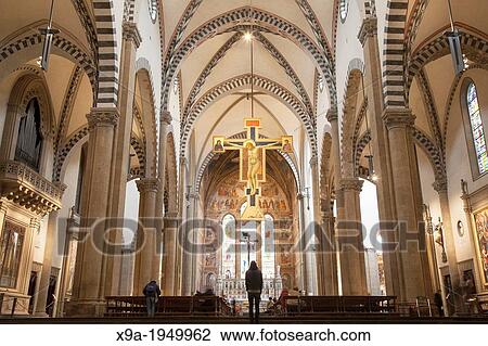 Nave of Santa Maria Novella Church in Florence; Italy. View Large Photo Image Stock Image - Nave of Santa Maria Novella Church in Florence; Italy.. Fotosearch