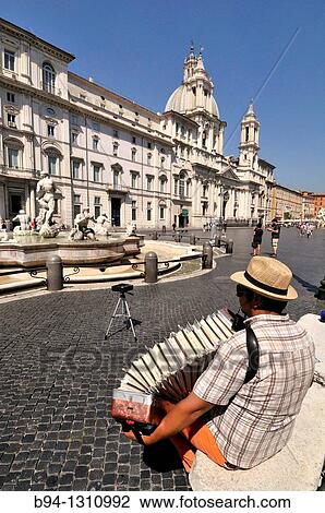 Navona Square. Rome. Italy. View Large Photo Image Stock Image - Navona Square. Rome. Italy.. Fotosearch