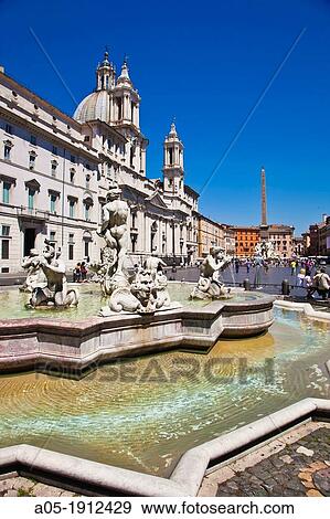Stock Photo - Navona Square, Rome, Lazio, Italy.. Fotosearch