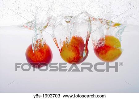 Nectarines in water. View Large Photo Image Stock Image - Nectarines in water.. Fotosearch