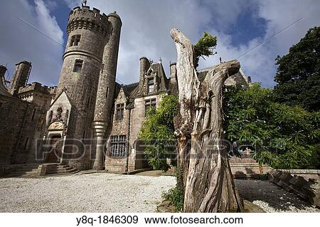 neo-Gothic castle Keriolet, municipality of concarneau, Finistere, Brittany, France View Large Photo Image Stock Photo - neo-Gothic castle Keriolet, municipality of concarneau, Finistere, Brittany, France. Fotosearch