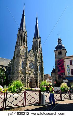 Neo-gothic church St Martin, Sarralbe, Moselle, Lorraine, France View Large Photo Image Stock Image - Neo-gothic church St Martin, Sarralbe, Moselle, Lorraine, France. Fotosearch