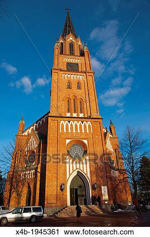 Neogothic style Keski-Porin Kirkko church (1863) Pori Finland Europe. View Large Photo Image Stock Image - Neogothic style Keski-Porin Kirkko church (1863) Pori Finland Europe.. Fotosearch